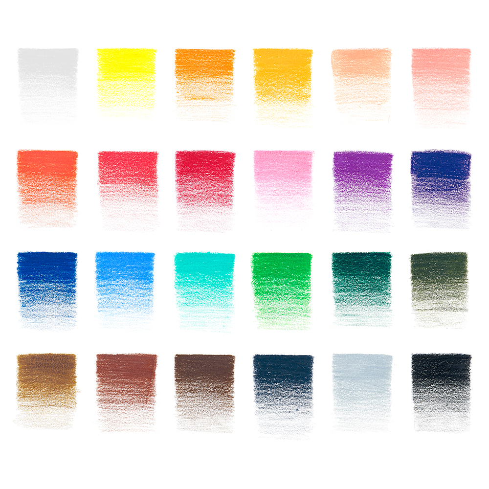 Winsor & Newton Studio Collection Soft Thick Core Coloured Pencil Colour Swatches