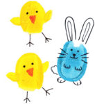 Finger paint bunnies and chicks