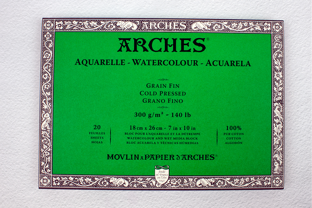 Watercolour blocks are glued on all four sides Arches watercolour block