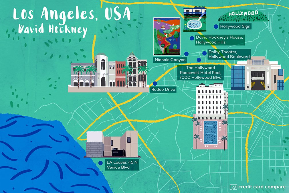 david hockney los angeles map