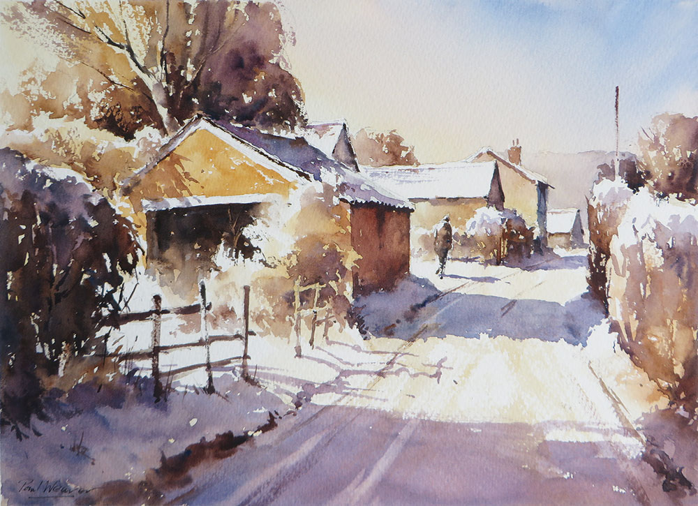 Snowfall, South Wales Watercolour Tutorial by Paul Weaver