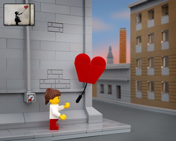 Banksy’s Street Art Recreated in LEGO