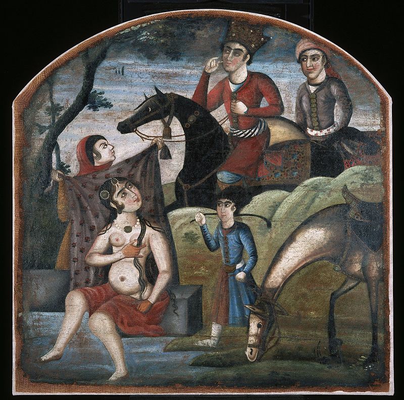 Khusraw Discovers Shirin Bathing