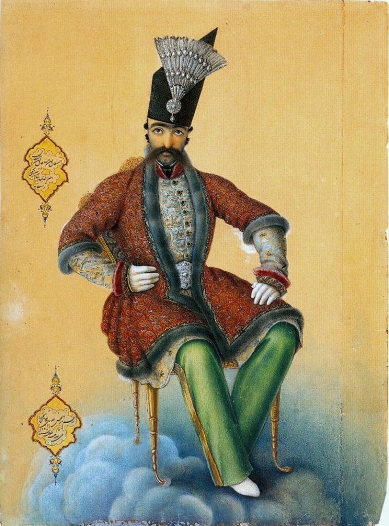 Naser al-Din Shah by Abul Hasan Ghaffari, 1854