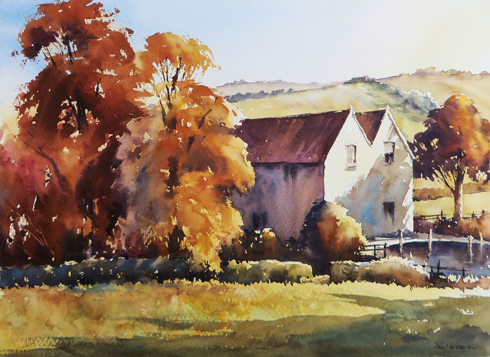 Autumn Landscape, Somerset, Watercolour Tutorial by Paul Weaver