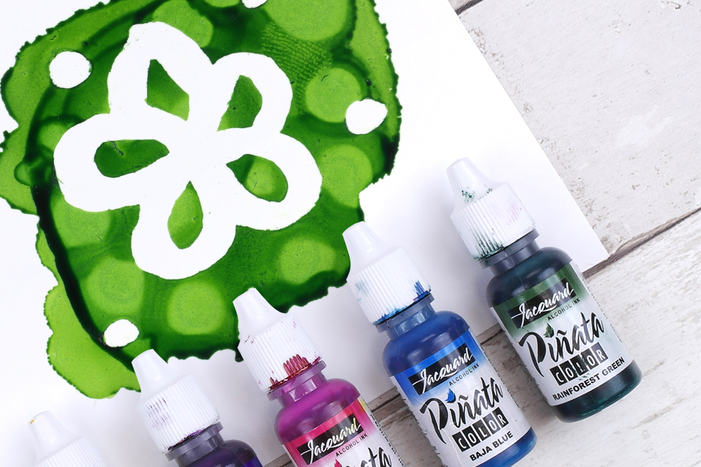 Using Alcohol Inks with Masking Fluid