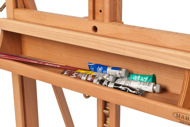 Storage shelf on the Mabef M07 Medium Studio Easel