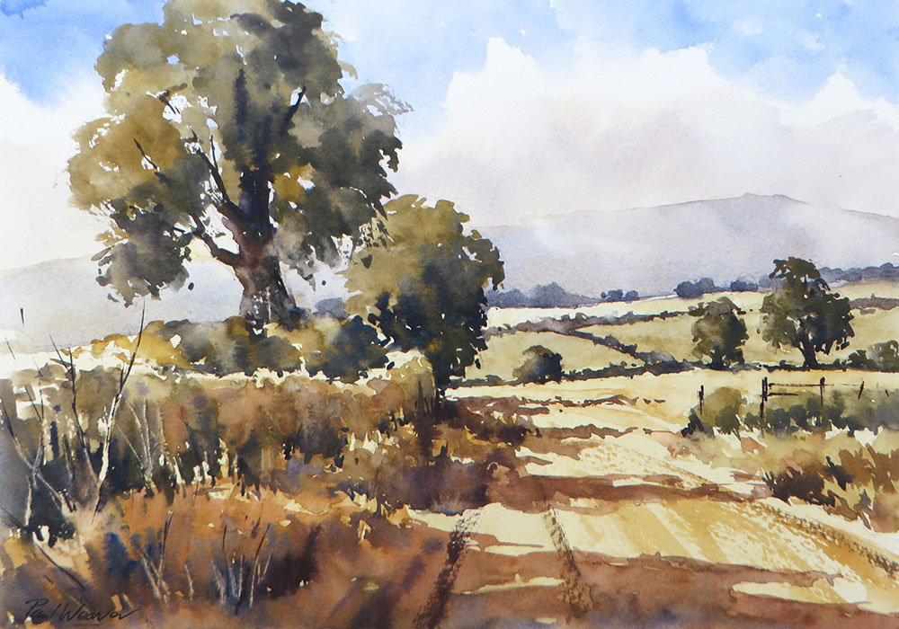 Late Summer Landscape Watercolour Tutorial Using Just 3 Colours