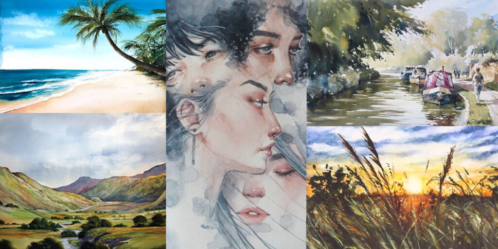 free watercolour painting tutorials