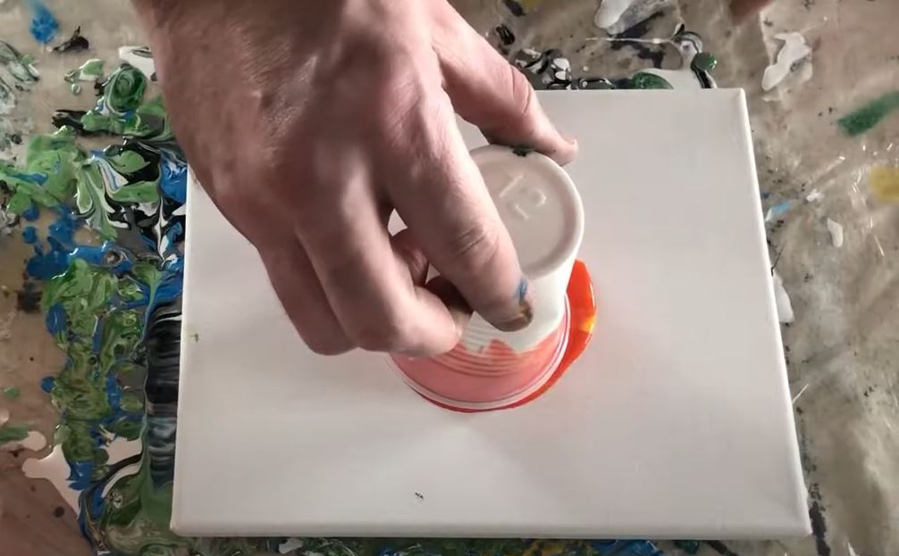 Acrylic Pour Painting for Beginners, Dirty Pour Flip Cup Tutorial (Video)