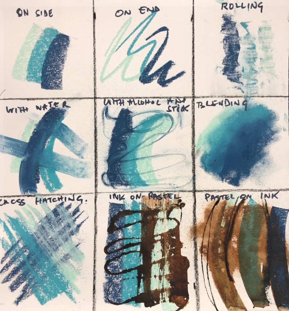 How to blend soft oil pastel colors