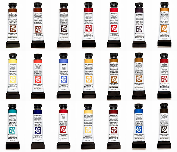 21 more Daniel Smith Colours now available in 5ml Tubes