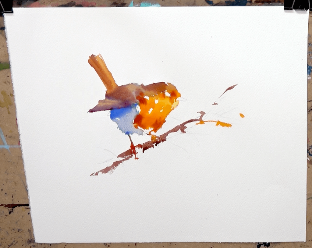 Painting on Watercolor Ground - Robin Tutorial on Wood Panel 