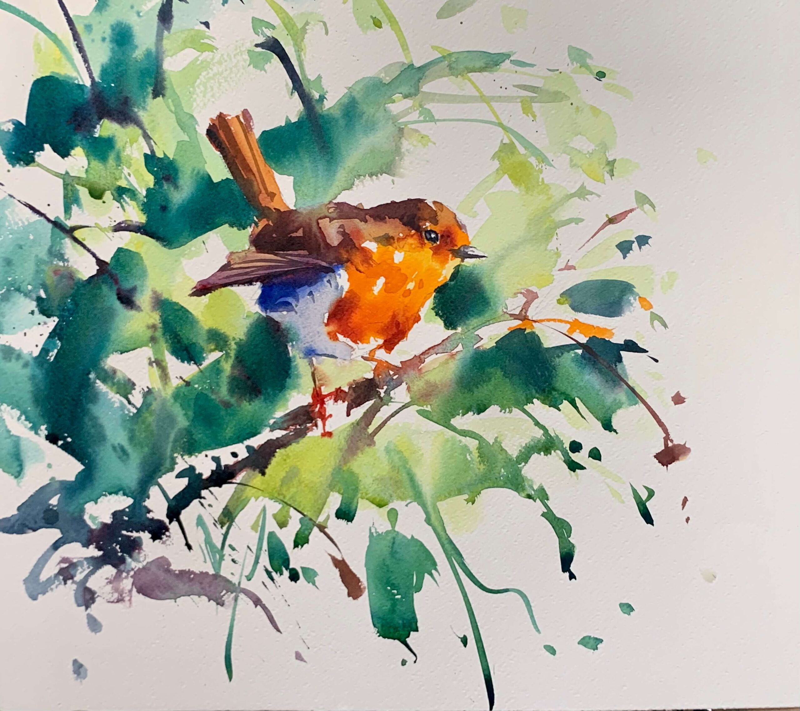 Watercolour Robin Tutorial