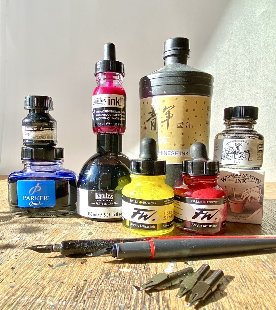 Using Ink In Sketching Drawing And Painting Ken Bromley Art Supplies