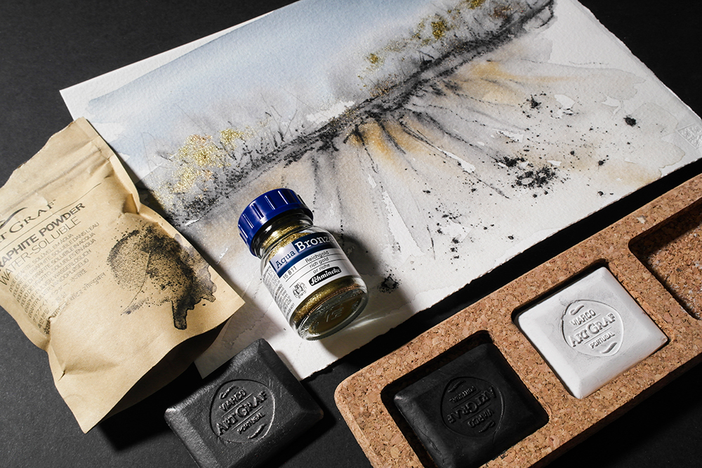 Create Glossy Metal Effects in Watercolour and Gouache with Schmincke Aqua Bronze