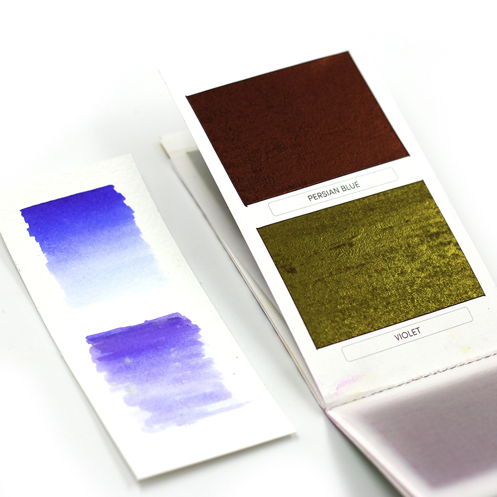Image of paint chip alongside a painted version of the colour