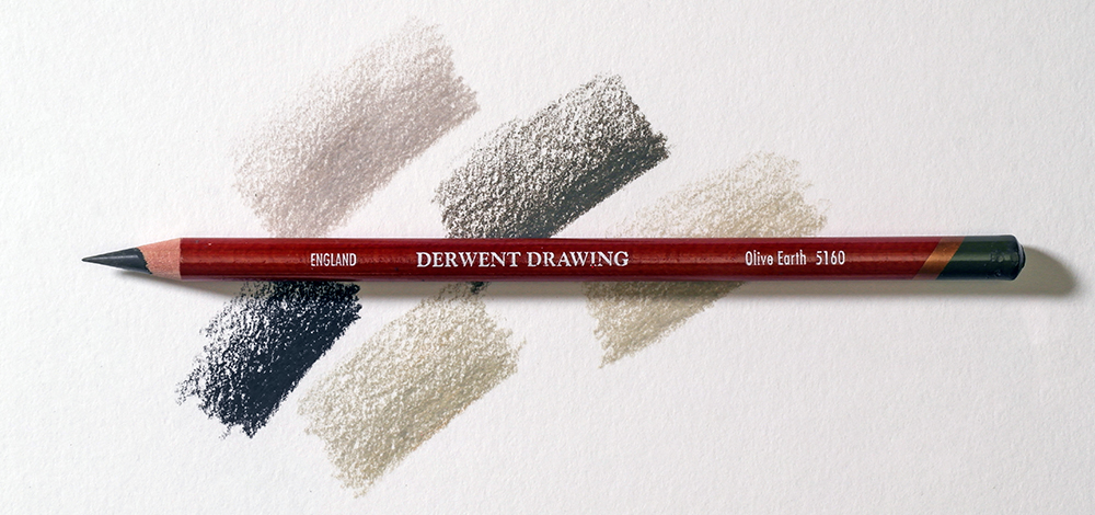 Derwent Drawing Wax Based Coloured Pencil on a colourful background