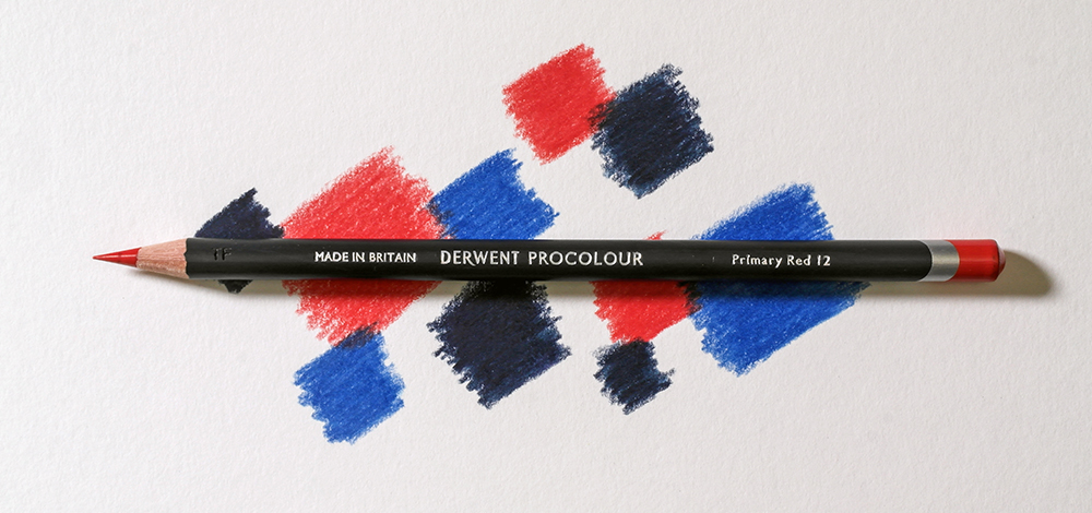Derwent Procolour Wax Based Coloured Pencil on a colourful background