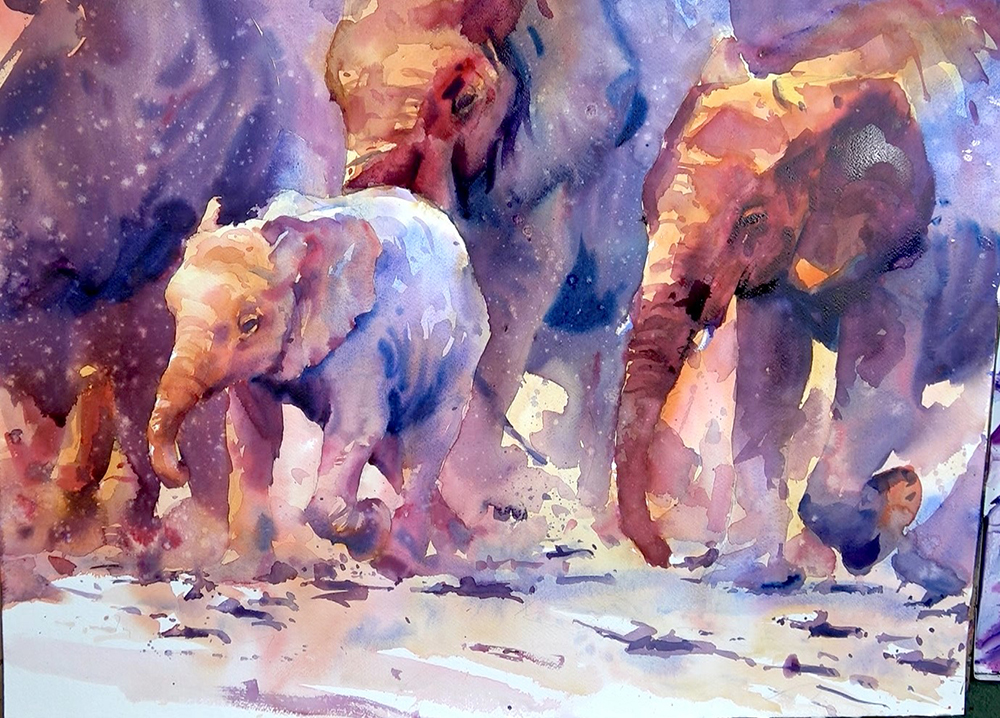 Elephant Watercolour Tutorial Step Four