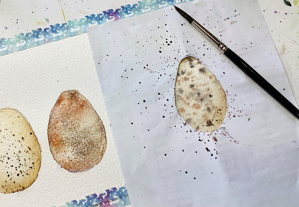 Image of splatter wet on wet technique