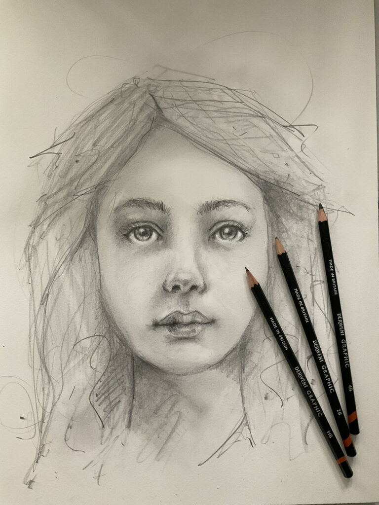 Pencil Sketch of Beautiful Girl Face  DesiPainterscom