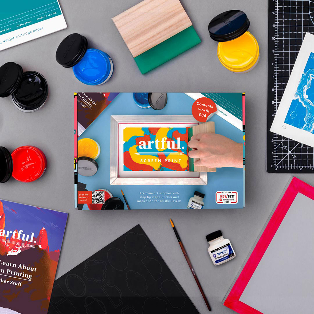 Artful Let's Learn Screen Printing Starter Box lifestyle photo