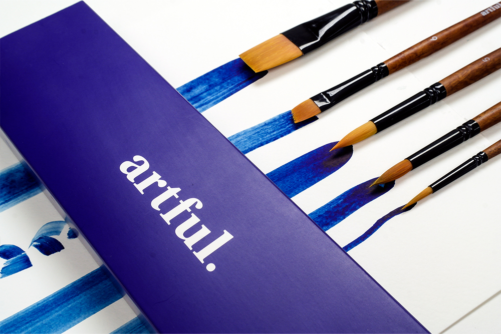 Artful Lets Learn Watercolour Brush Set angled