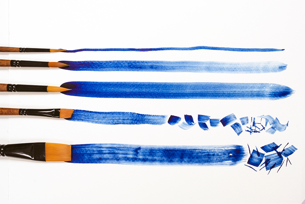 Artful Lets Learn Watercolour Brush Set shapes