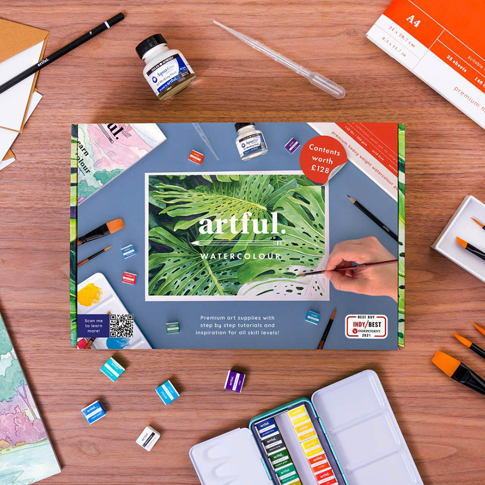 Artful Lets Learn Watercolour Starter Box Lifestyle Photo