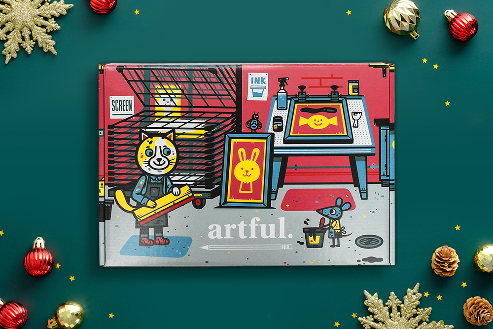 Artful Screen Printing Box Set on Christmas background ARTBOX6220