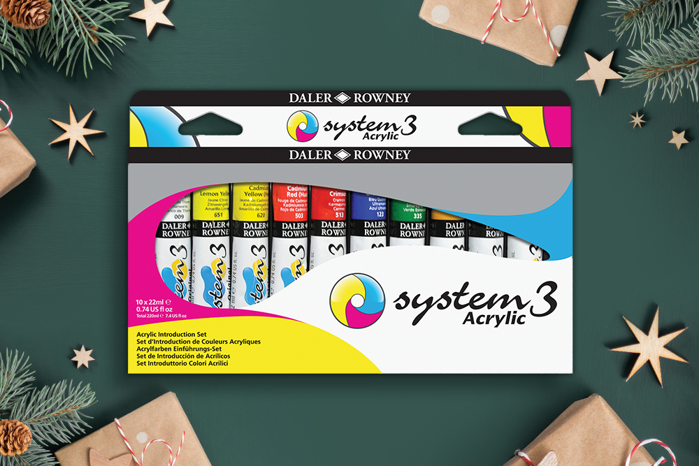 System 3 Acrylic Intro Set on Christmas Background 129100015