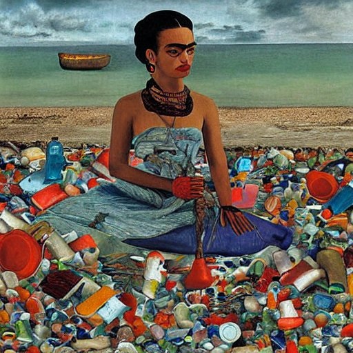 plastic-pollution-frida-kahlo