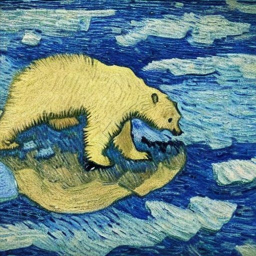 polar-bear-on-ice-van-gogh
