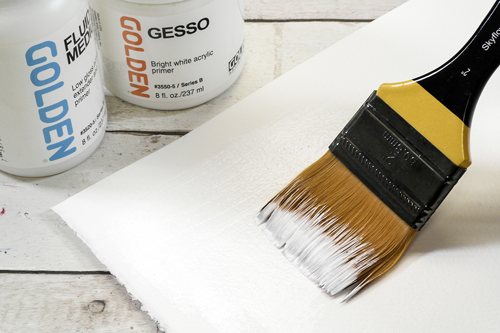 Applying gesso to primed paper for oil painting