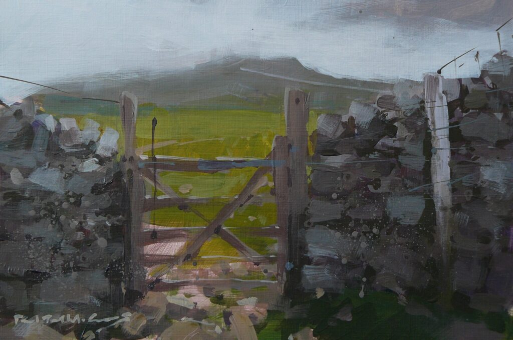 Gateway to Ingleborough finished painting by Paul Talbot-Greaves