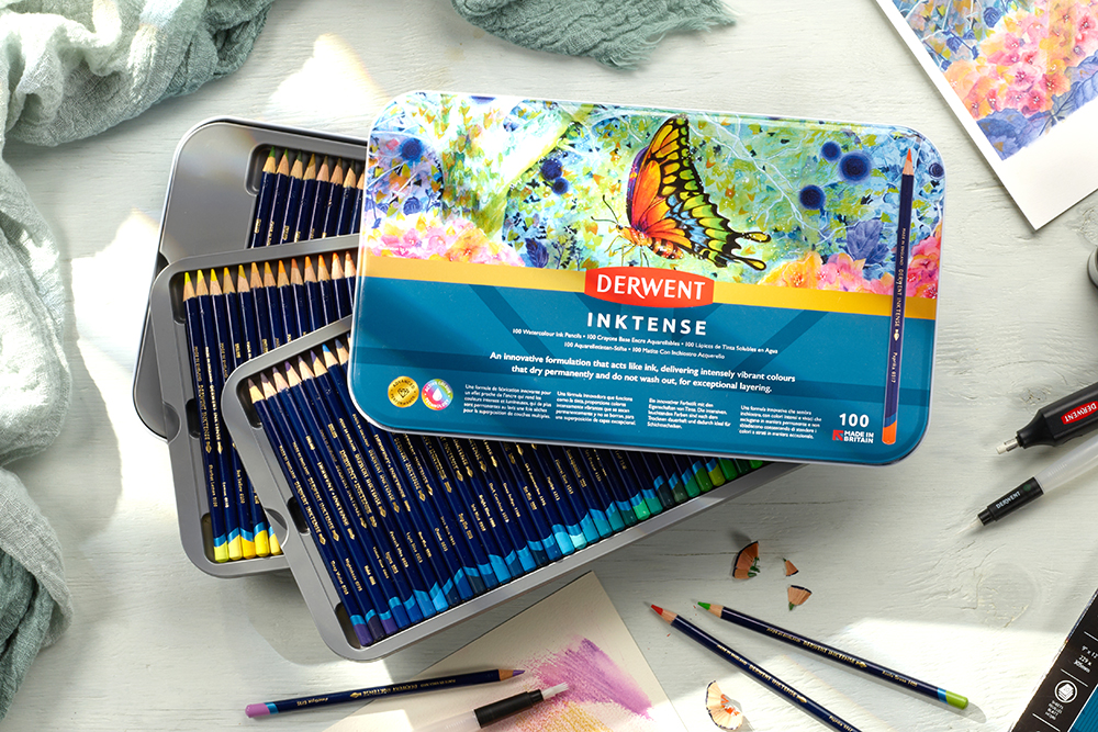 New Derwent Inktense 100 Colour Pencil Complete Set