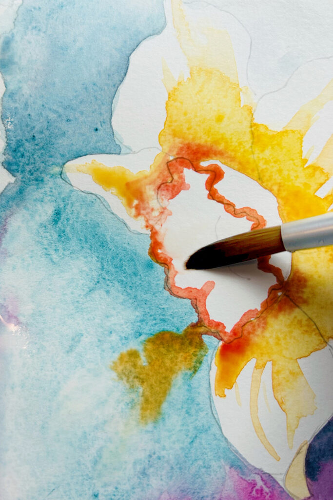 Step 3b Joe Parsons Paint a Loose Spring Daffodil in Watercolour Tutorial