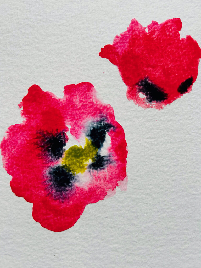 Joe Parsons - Bright & Colourful Poppy Watercolour Tutorial - Step 2