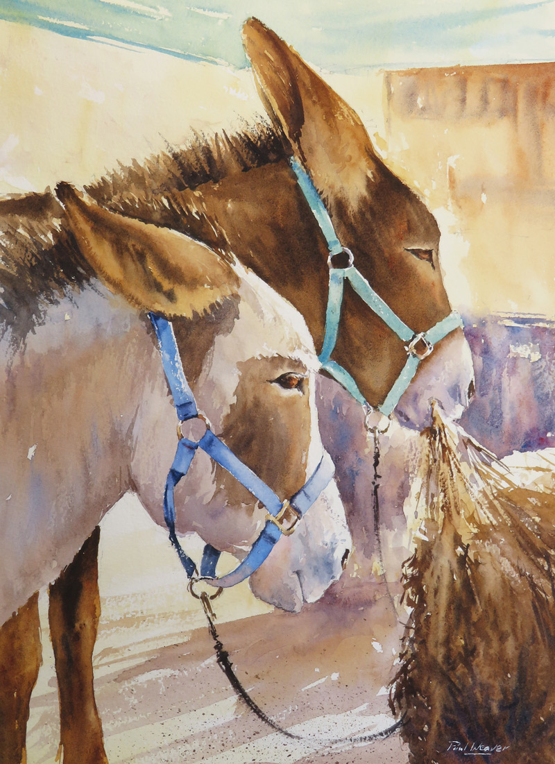Donkeys on Weymouth Beach Watercolour Tutorial
