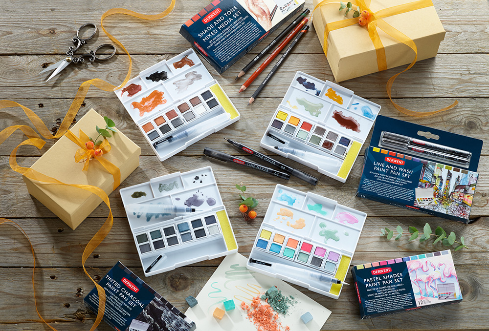 A Complete Guide to Derwent Paint Pans: Inktense, Watercolour, Graphitint, Tinted Charcoal, Pastel & Metallic