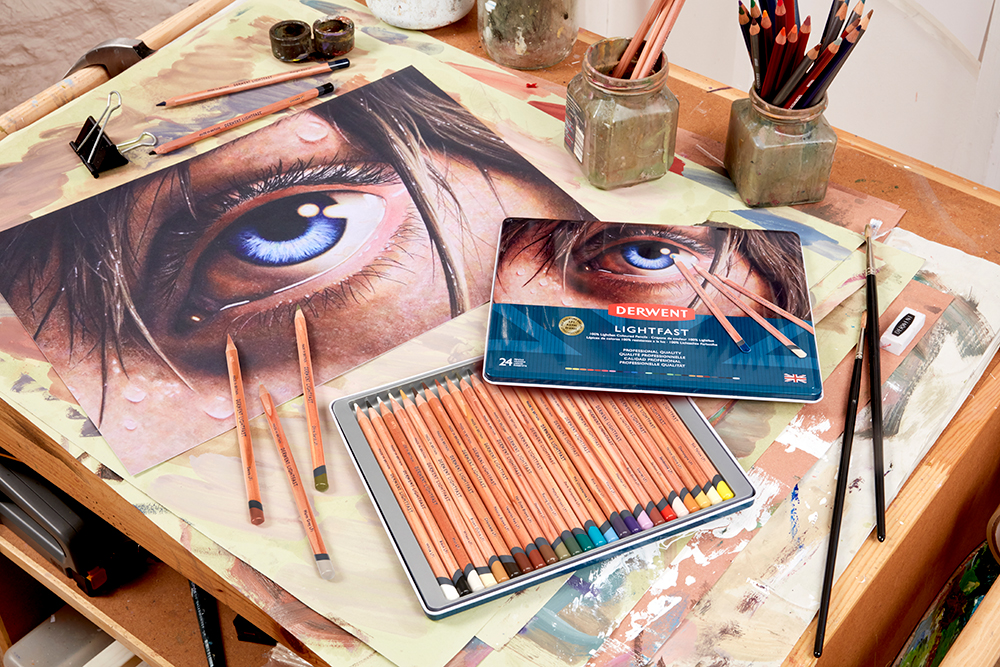 Derwent Lightfast Coloured Pencils In Use