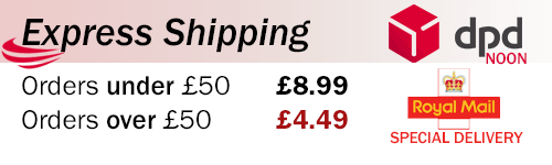 Regular Shipping - Orders under £45 - £8.94. Orders over £45 - £4.99