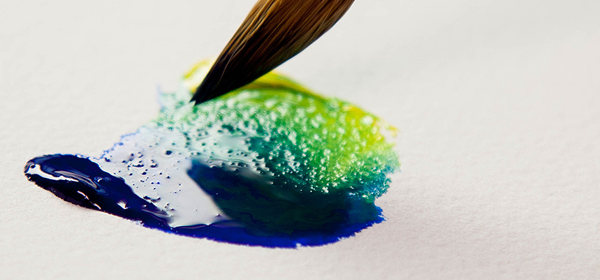 Watercolour Paper Sizing - Watercolour Paint close up
