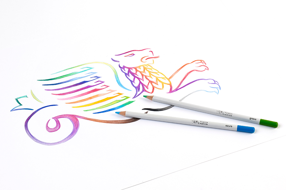 NEW Winsor & Newton Studio Collection Soft Thick Core Colour Pencils in use