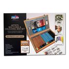 Thumbnail 2 of Zieler Artist Sketching and Coloured Pencil Wooden Box Set