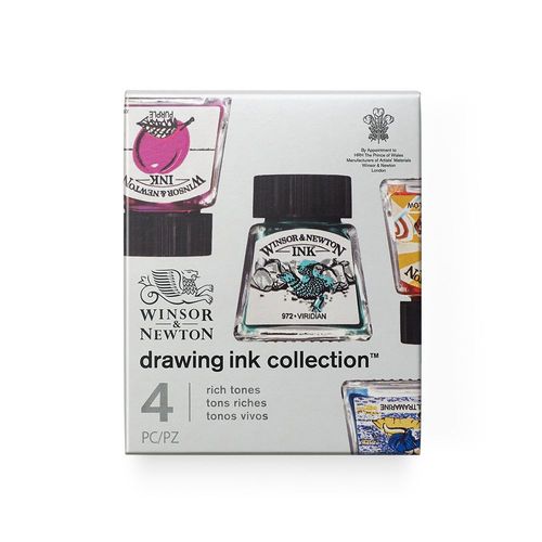 Image of Winsor & Newton Drawing Ink Set of 4 Rich Tones