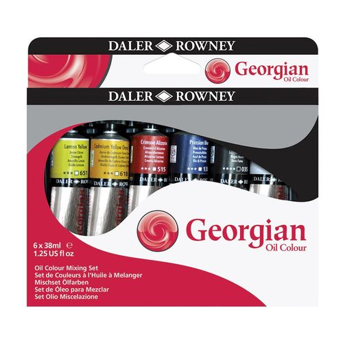 Image of Daler Rowney Georgian Oil Colour Mixing Set 6 x 38ml
