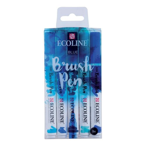 Image of Ecoline Brush Pen Set of 5 Blue