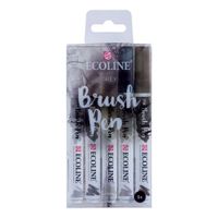 Ecoline Brush Pen Set of 5 Grey